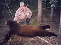 Jim Gunion of Minnesota with his unique chocolate brown bear.