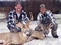 35 & 145 class Canadian Whitetail deer taken on guided hunt in natural Manitoba wilderness.
